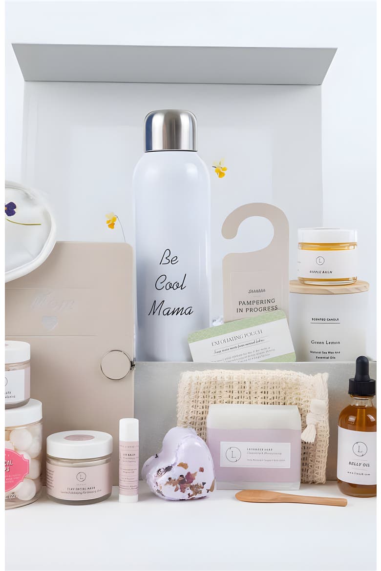 Pampering Natural Skincare Gift Set for New Mom, Main, color, None