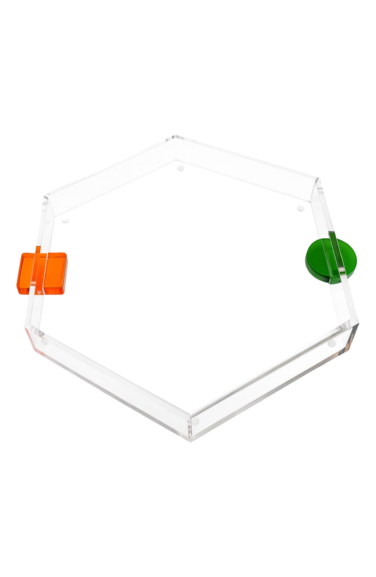 Geometric Handle Acrylic Tray