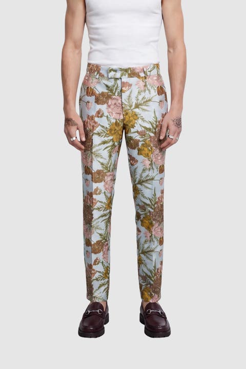 Hirshfield Slim Fit Floral Suit Trousers