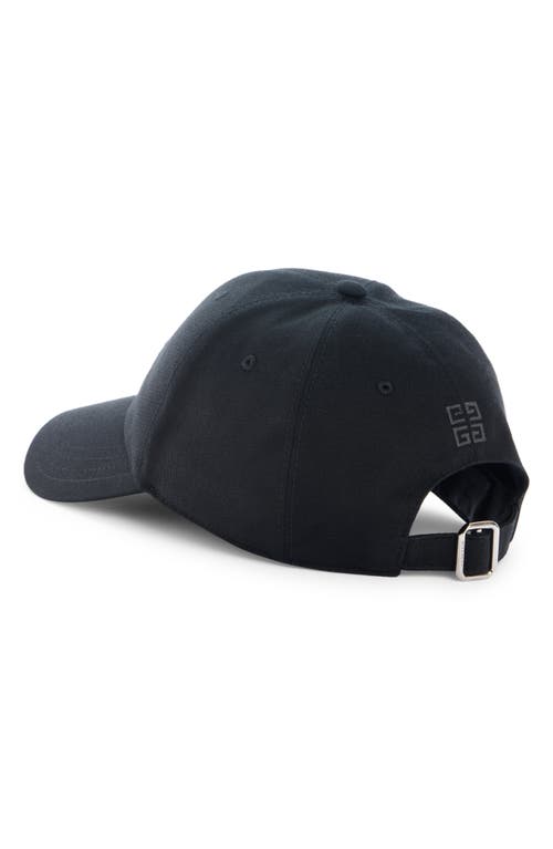 Givenchy Logo Embroidered Baseball Cap In Black