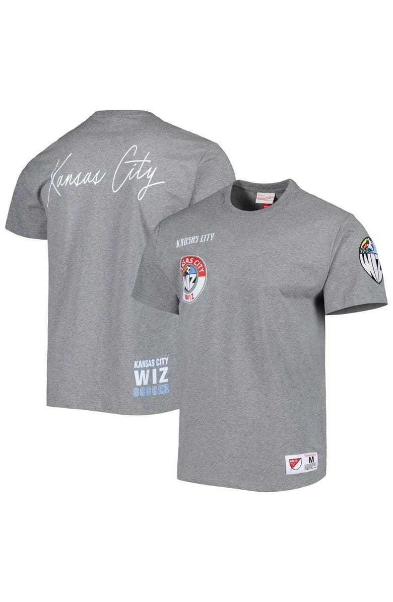 Mitchell & Ness Men Mitchell & Ness Heather Gray Sporting Kansas City City Tee, Main, color, Heather Gray
