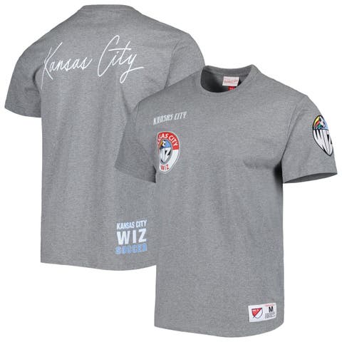 Men Mitchell & Ness Heather Gray Sporting Kansas City City Tee