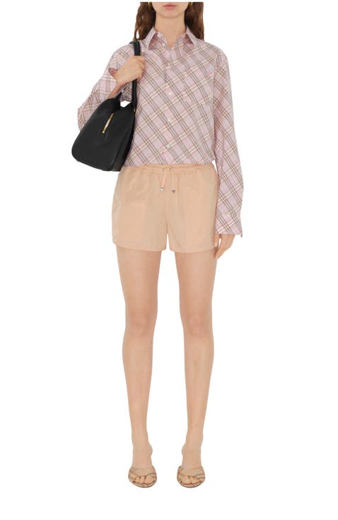 ショートパンツ BURBERRY Women Shorts  Burmudas 8101786 C1789 PINK Burberry Pink Cotton Bermuda Shorts M | eBay