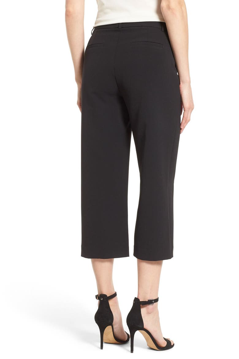 Wide Leg Crop Pants, Alternate, color, BLACK