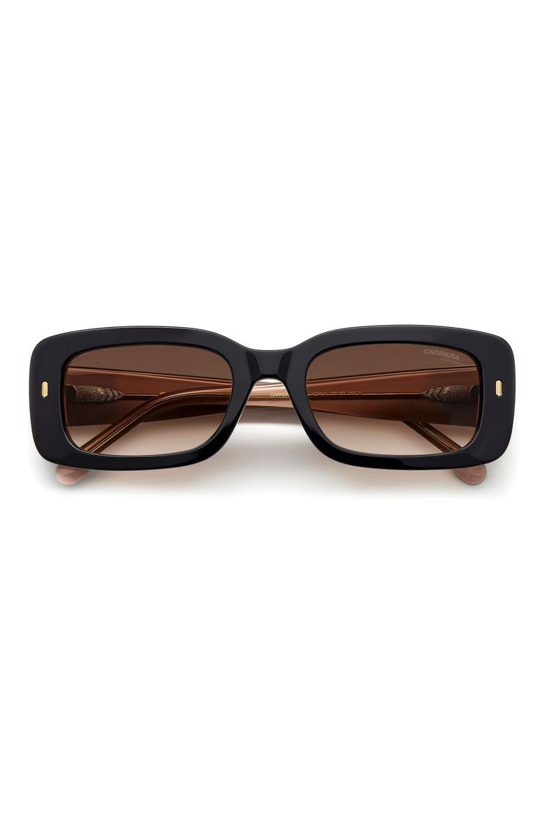53mm Gradient Rectangular Sunglasses, Alternate, color, BLACK BEIGE/ BROWN GRADIENT