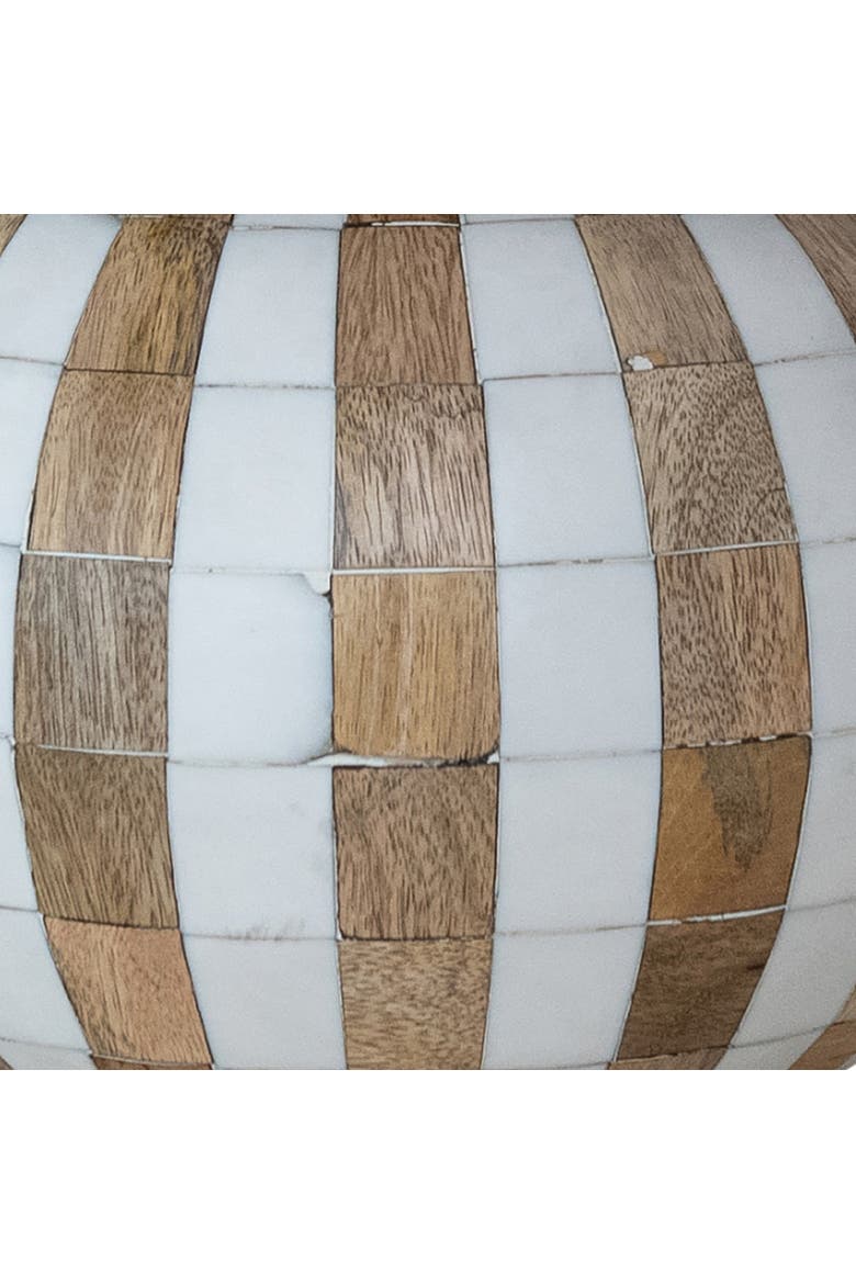 Table Lamp with Inlaid Stripes, Alternate, color, White