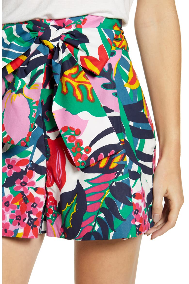 Festive Floral Paperbag Shorts, Alternate, color, FLORAL MULTI