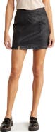 AG Adaline Coated Denim Miniskirt