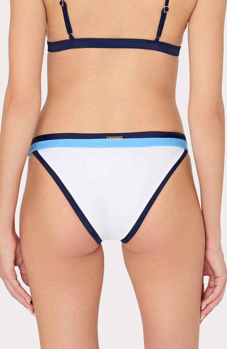 Milly Positano Colorblock Bikini Bottoms, Alternate, color, Navy Multi
