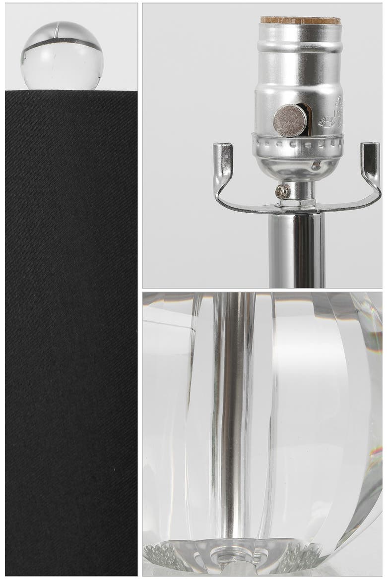 Goddard 16" Crystal Ball/Metal LED Table Lamp, Alternate, color, Clear/Black
