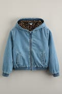 Treasure & Bond Kids' Fleece Lined Hooded Denim Jacket
