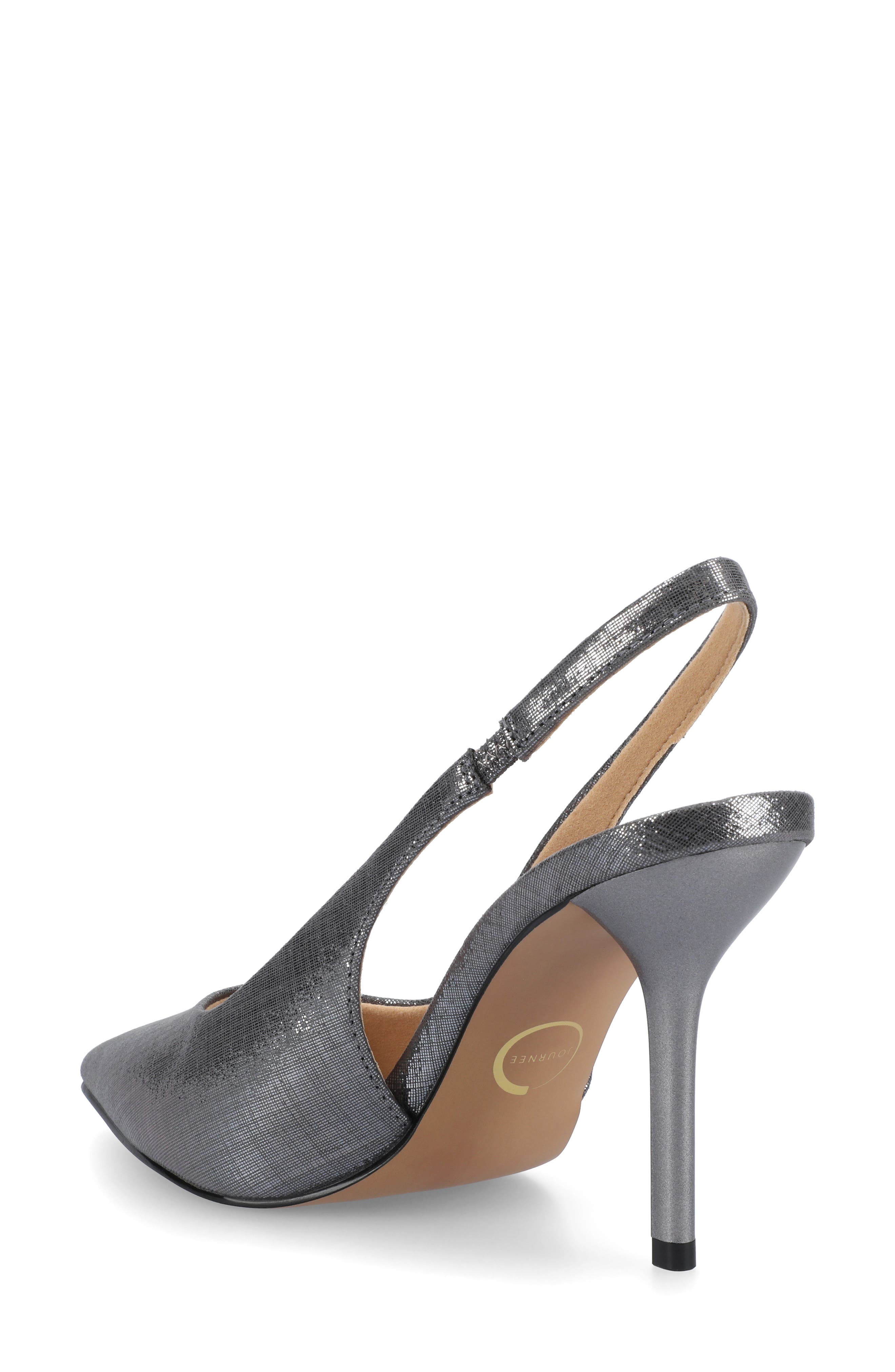 Elenny Slingback Stiletto Pump, Alternate, color, PEWTER