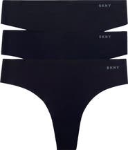 DKNY Litewear Cut Anywhere 3-Pack Thongs