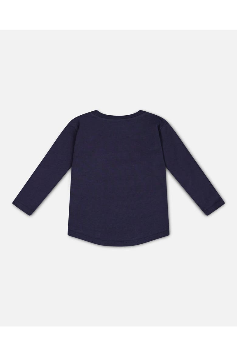 Boy's Long Sleeve T-Shirt With Print Navy, Alternate, color, Peacoat