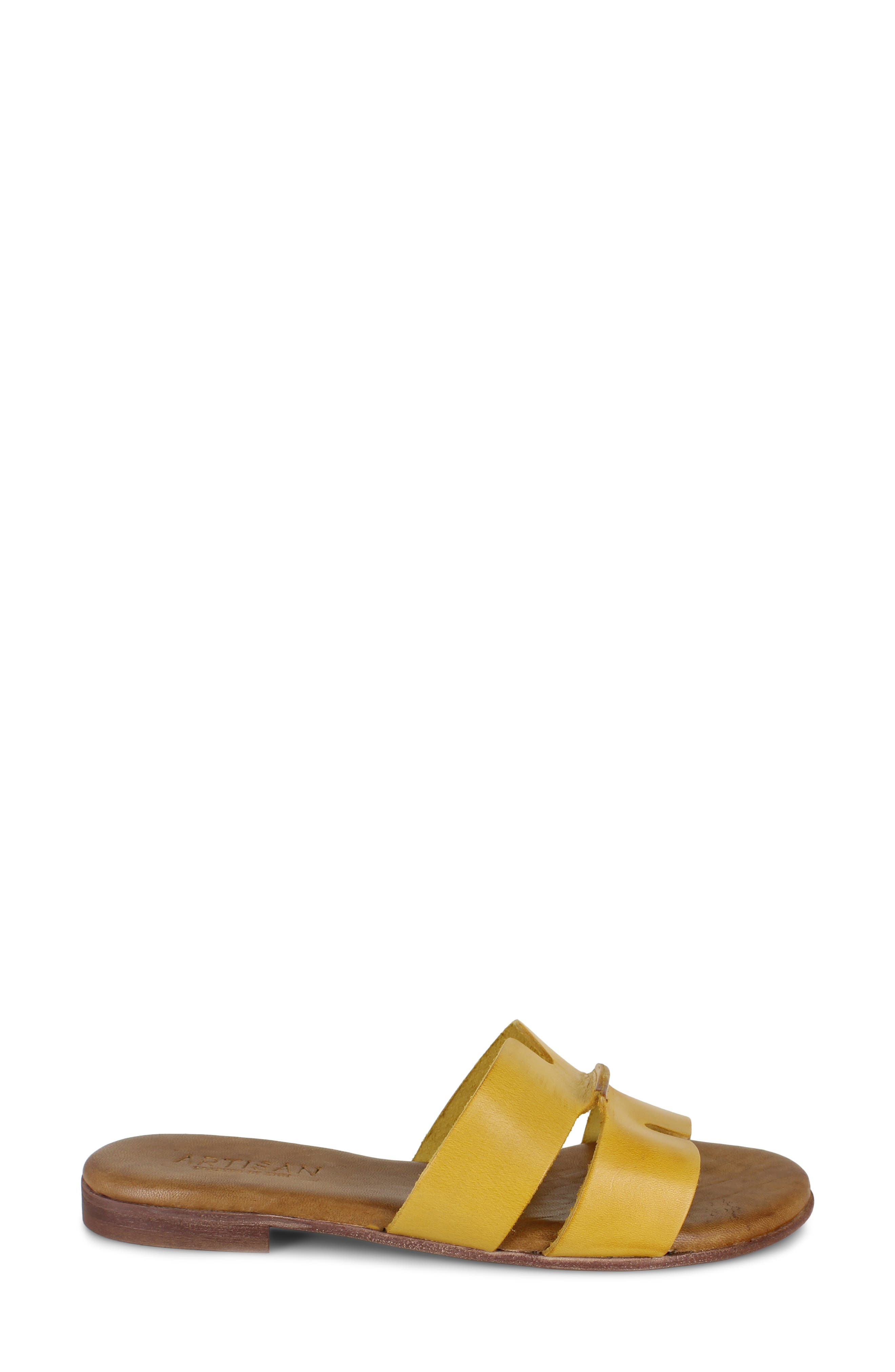 Allony Leather Flat, Alternate, color, MUSTARD LEATHER