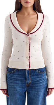 HOUSE OF CB Marla Jacquard Cardigan