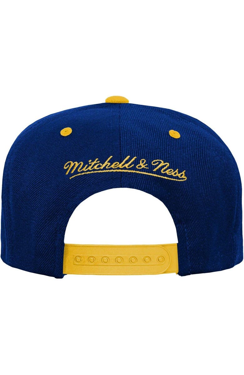 Mitchell & Ness Youth Mitchell & Ness Navy Marquette Golden Eagles Varsity Letter Snapback Hat, Alternate, color, Royal