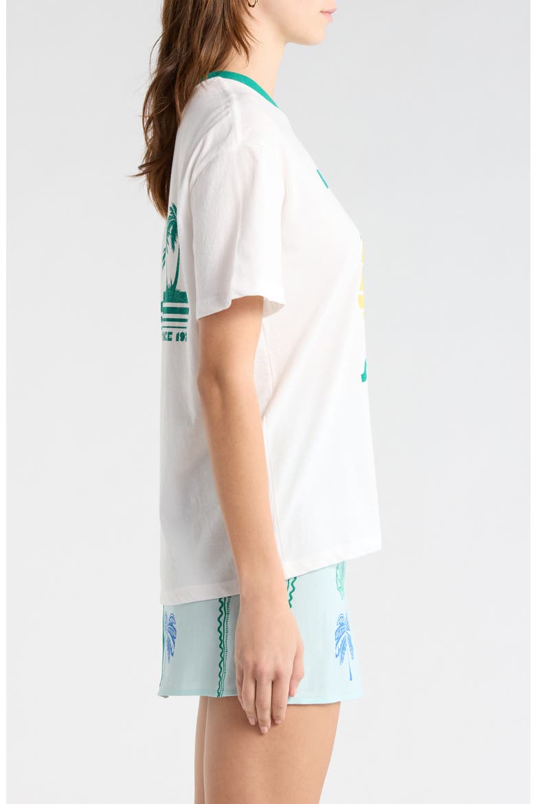 My Beach Club Graphic Ringer T-Shirt, Alternate, color, SALT CRYSTAL