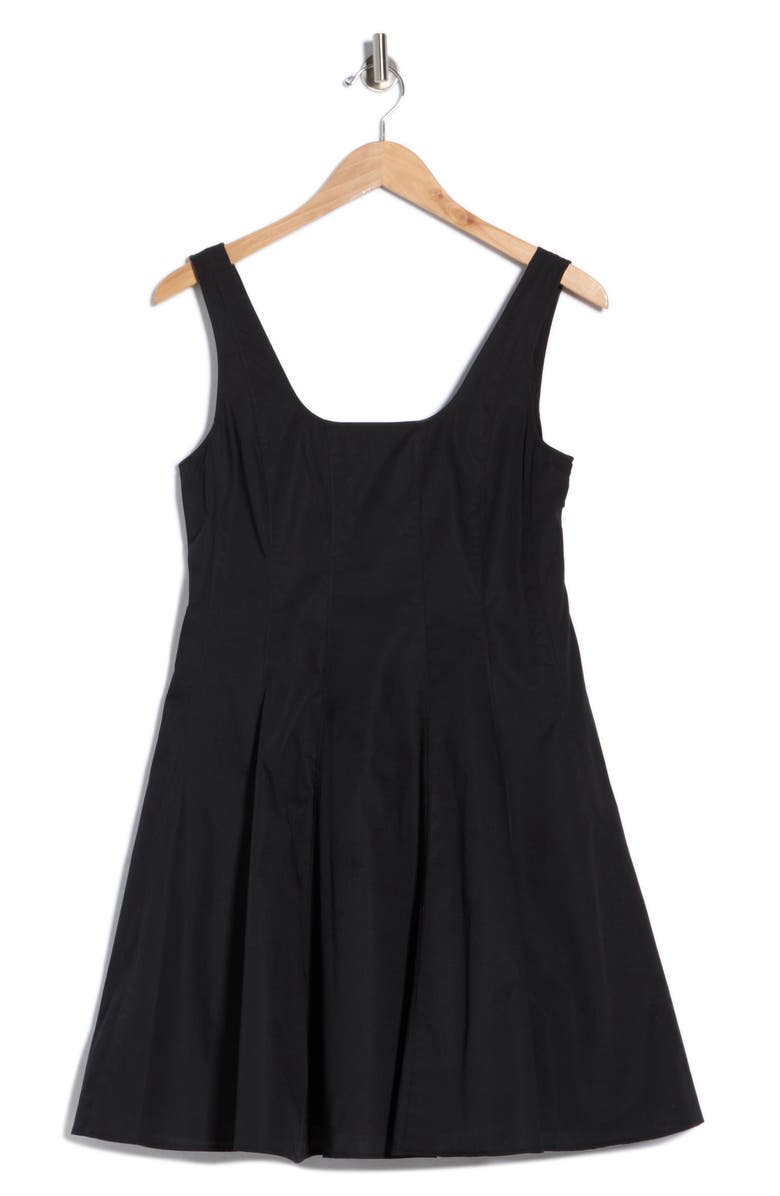 Theory Sleeveless Seam Poplin Skater Dress, Alternate, color, Black