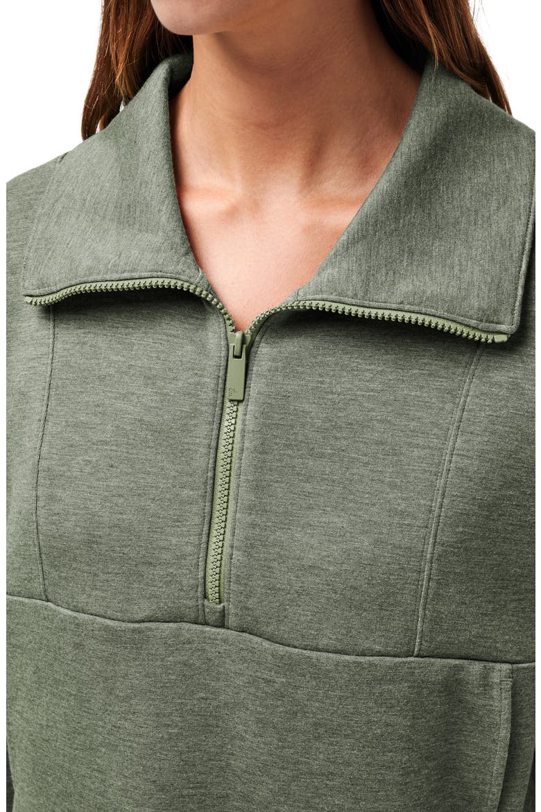 Skyloft Half Zip Top, Alternate, color, HEATHER AGAVE GREEN