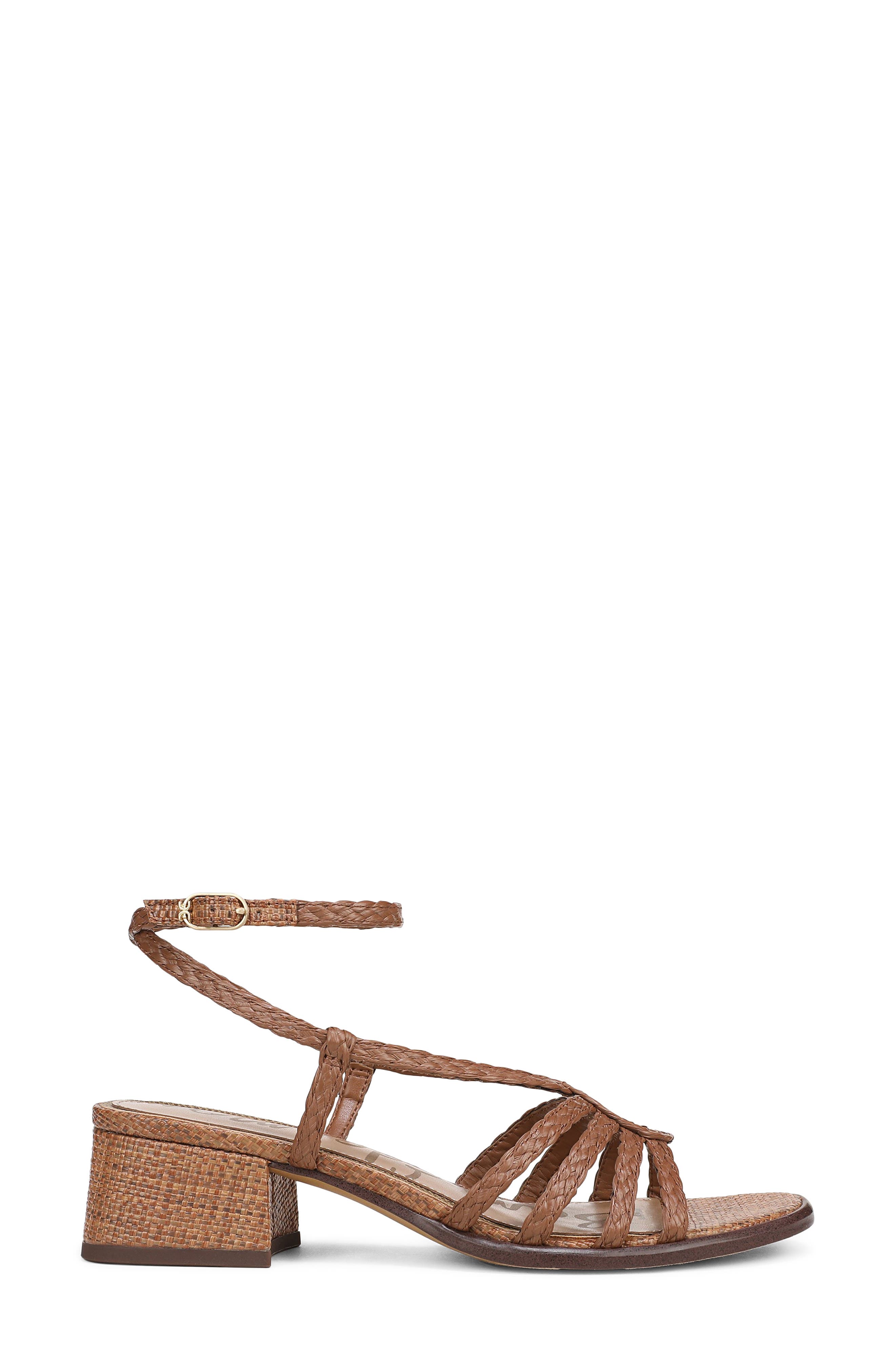 Sam Edelman Fletcher Ankle Strap Sandal, Alternate, color, Rich Cognac