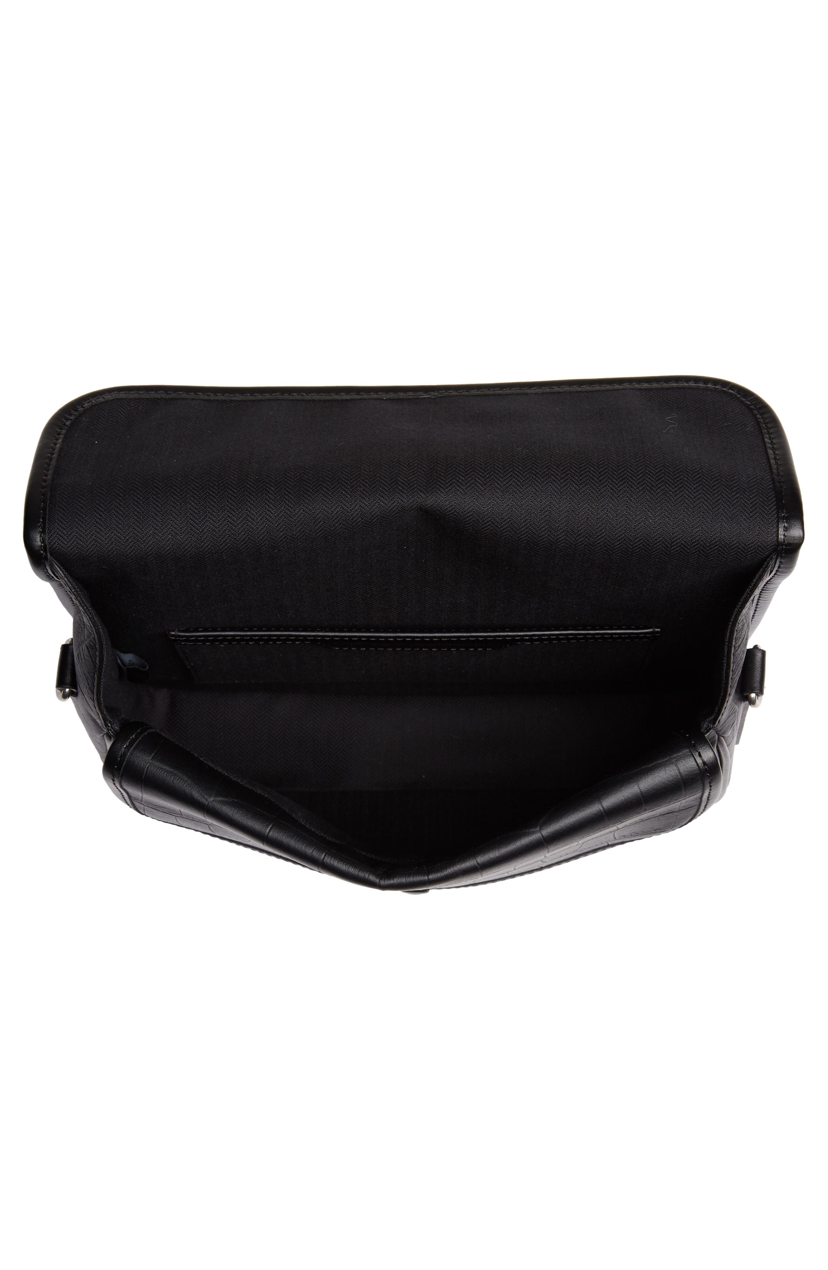 Mulberry & Acne Studios Matte Crocodile Embossed Leather Messenger Bag, Alternate, color, 