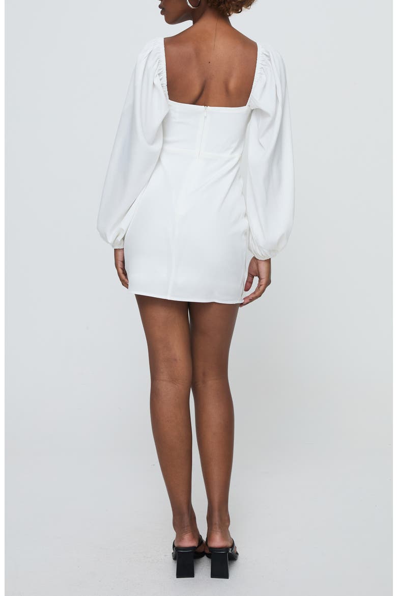 Lillie Long Sleeve Minidress, Alternate, color, WHITE