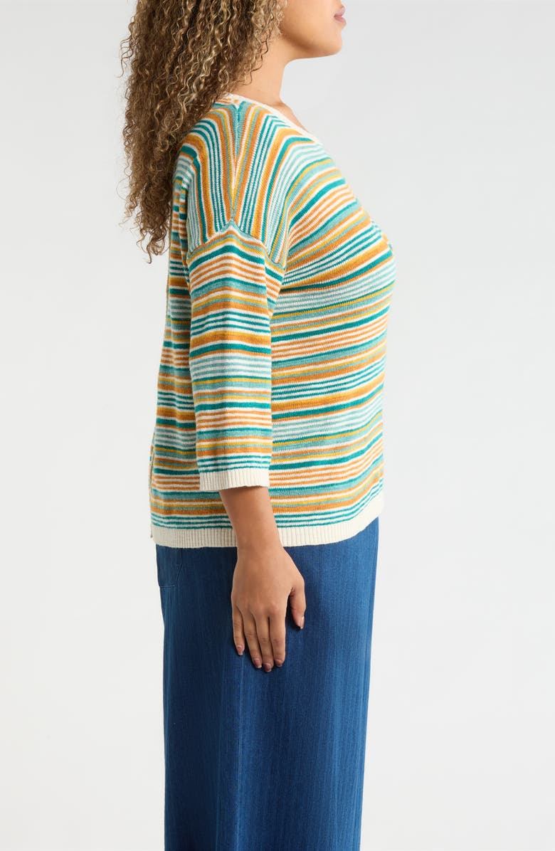 Seasalt Cornwall Knavock Stripe Cotton & Linen Sweater, Alternate, color, Dittany Amber Multi