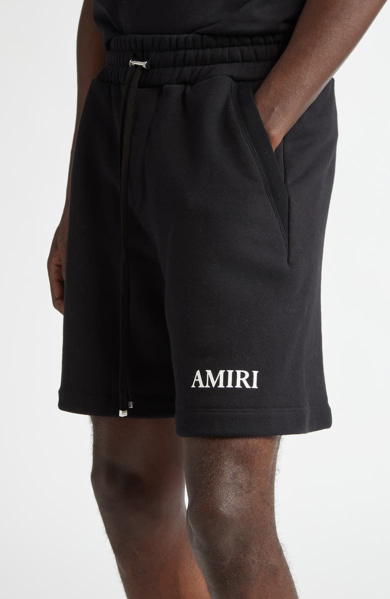 AMIRI Core Logo Cotton Knit Shorts, Alternate, color, Black