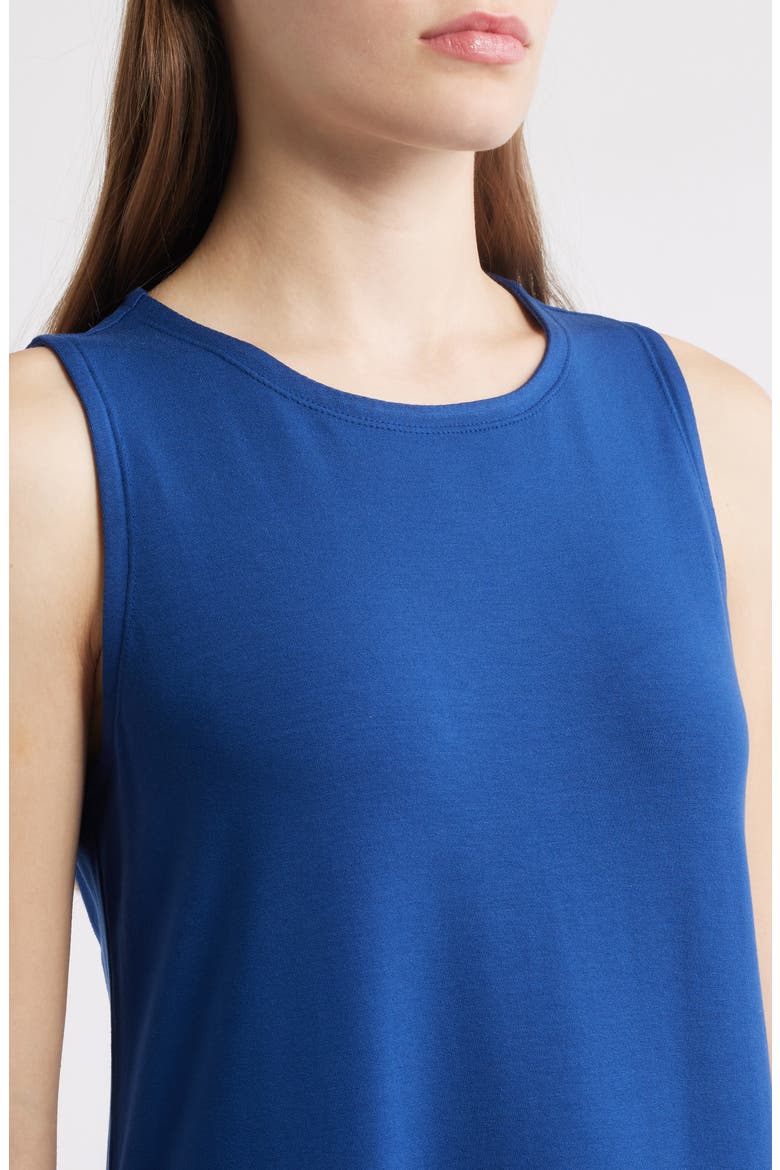 Jersey Shift Midi Dress, Alternate, color, DEEP DIVE