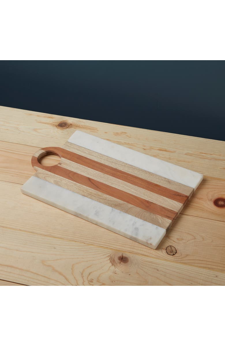 Be Home Moa Marble & Wood Rectangular Board, Alternate, color, Marble