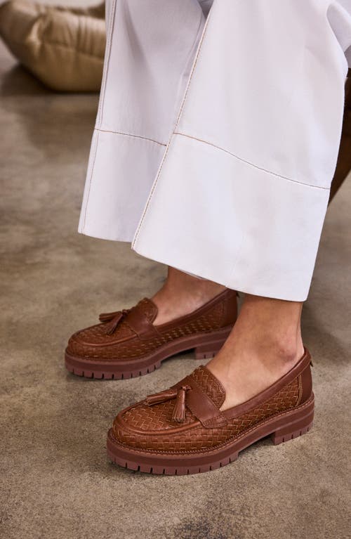 Toms Cara Platform Tassel Loafer In Brown