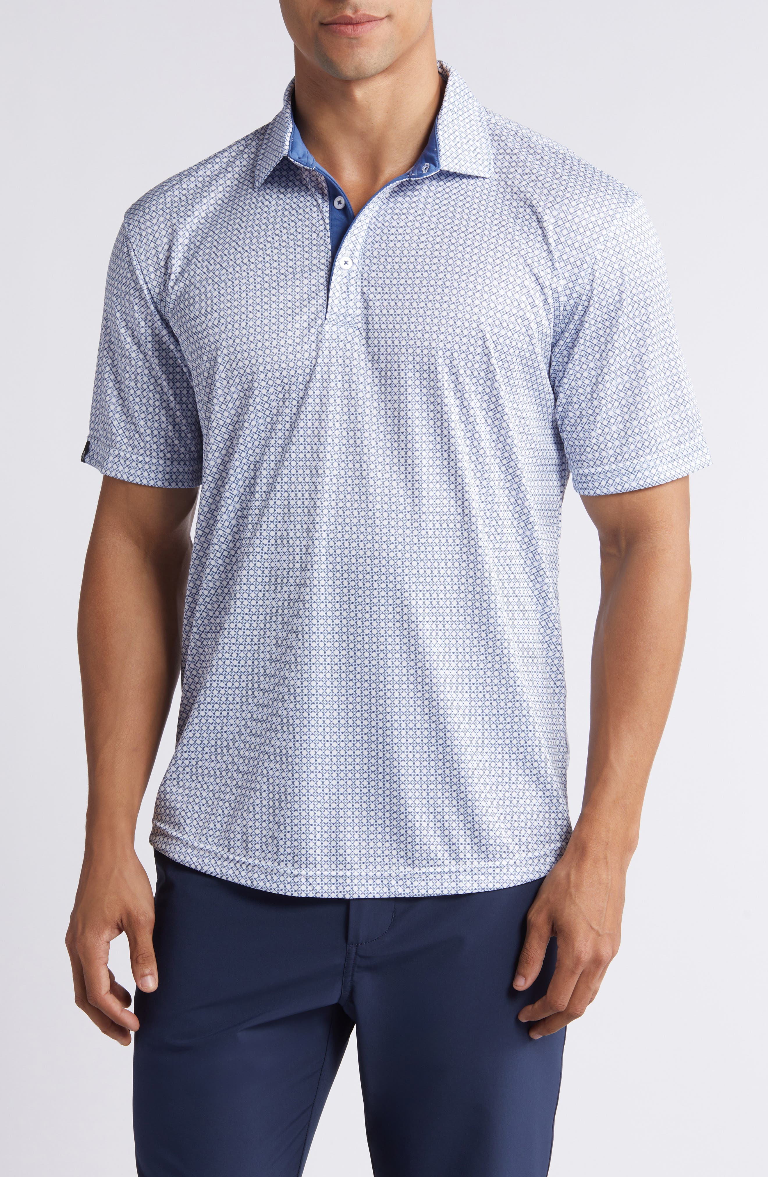 Tanner Geo Print Performance Golf Polo - image 5