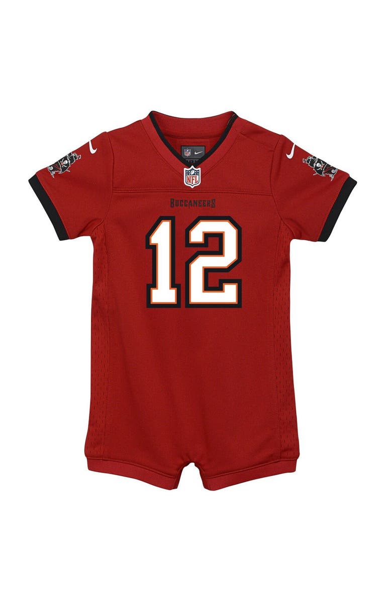 Nike Newborn & Infant Nike Tom Brady Red Tampa Bay Buccaneers Game Romper Jersey, Alternate, color, 