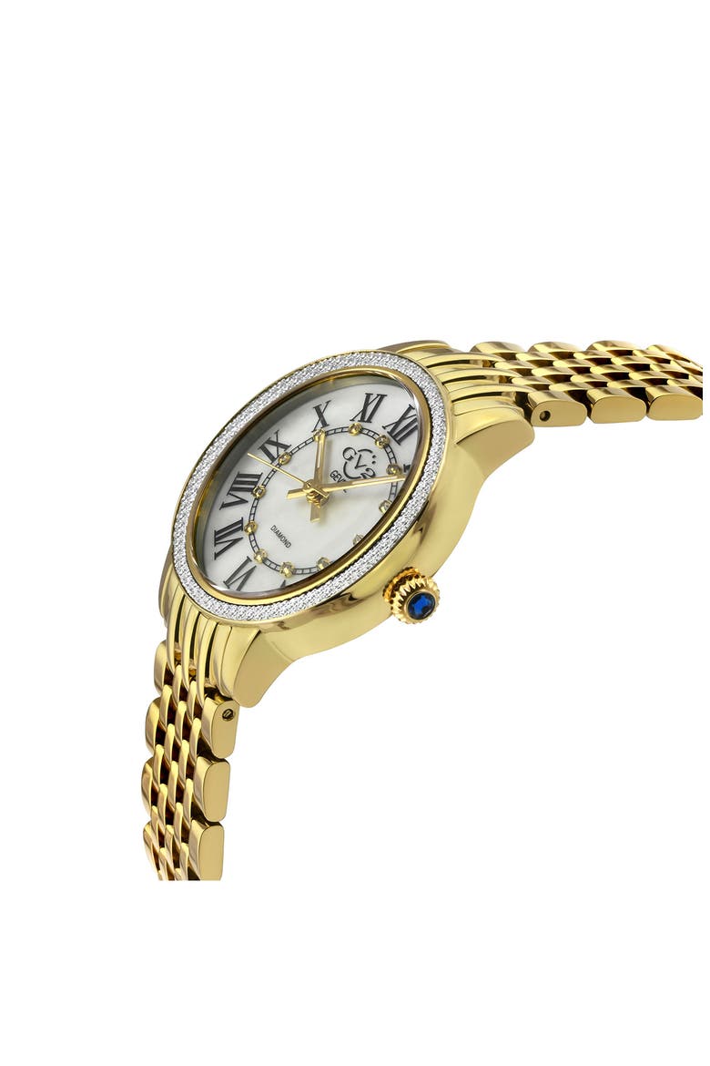 Astor III Diamond Swiss Bracelet Watch, 34mm - 0.06 ctw, Alternate, color, GOLD
