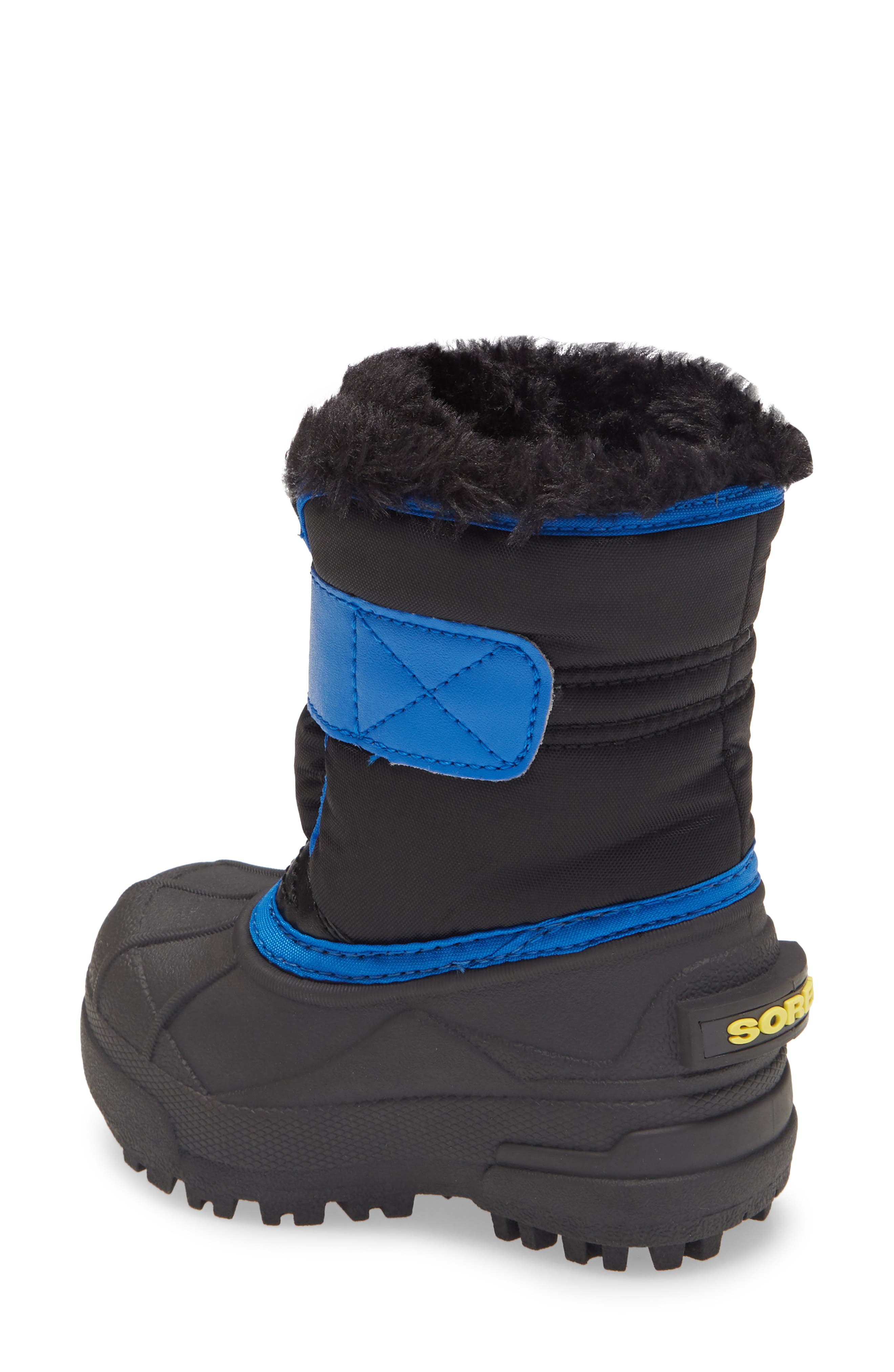 Kids' Snow Commander Insulated Waterproof Boot, Alternate, color, BLACK/ SUPER BLUE
