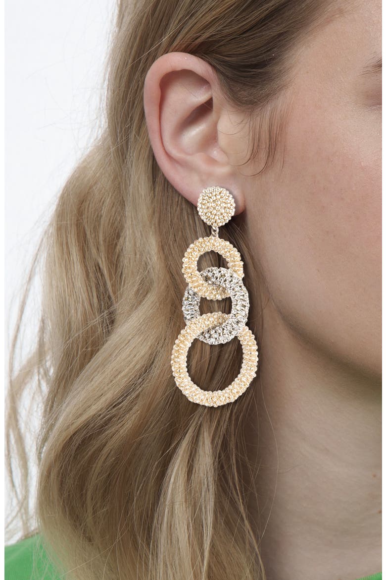 Sienna Embellished Drop Earrings, Alternate, color, SILVER