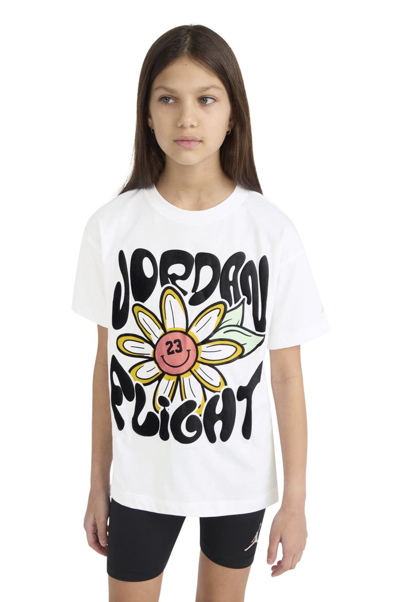 Kids' Flower Flight Graphic T-Shirt, Alternate, color, 001WHITE