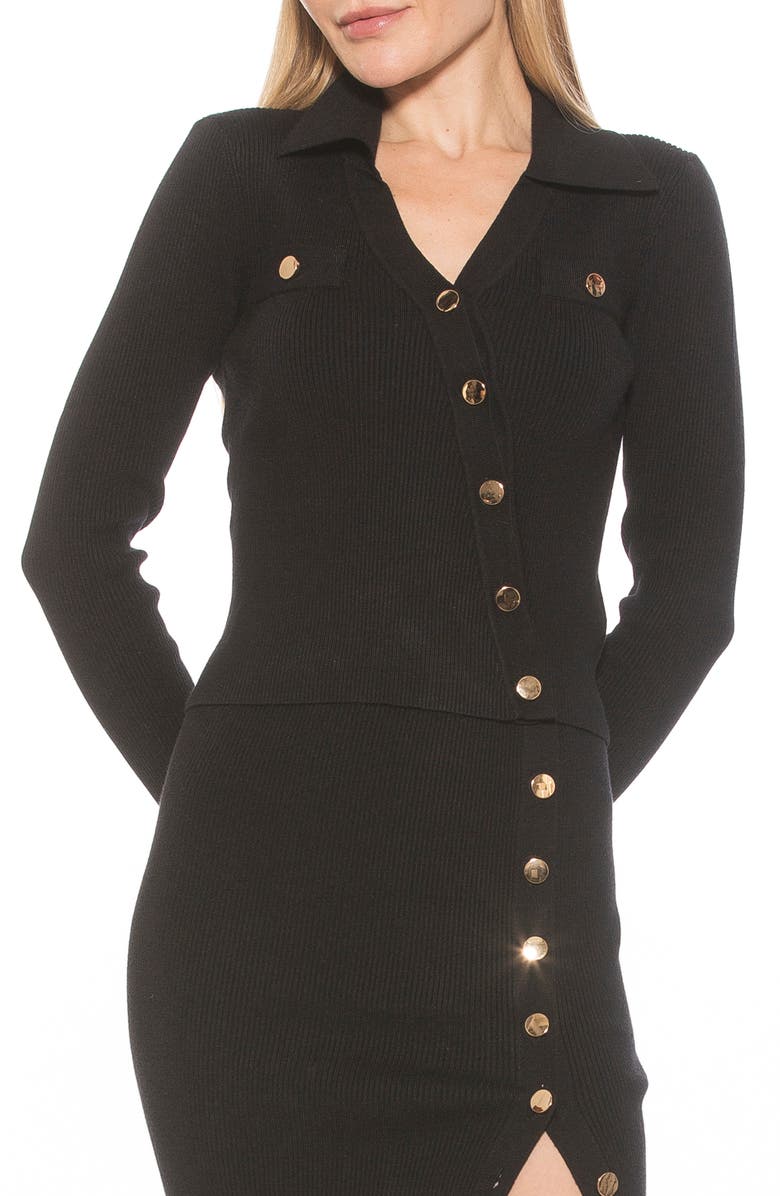 Alexia Admor Sam Asymmetrical Button Front Top, Alternate, color,