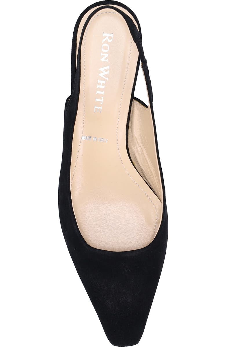 Ron White Bryne Pointed Toe Slingback Pump, Alternate, color, Onyx