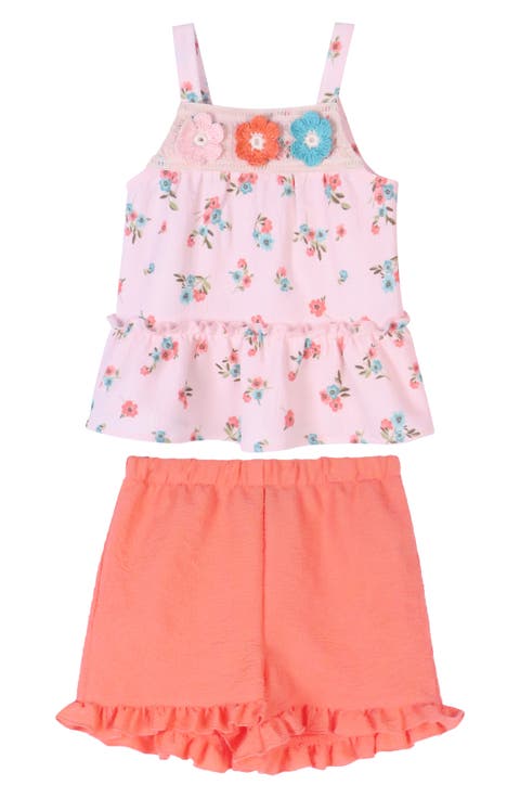 Kids' Floral Swing Top & Ruffle Shorts Set (Toddler, Little Kid & Big Kid)