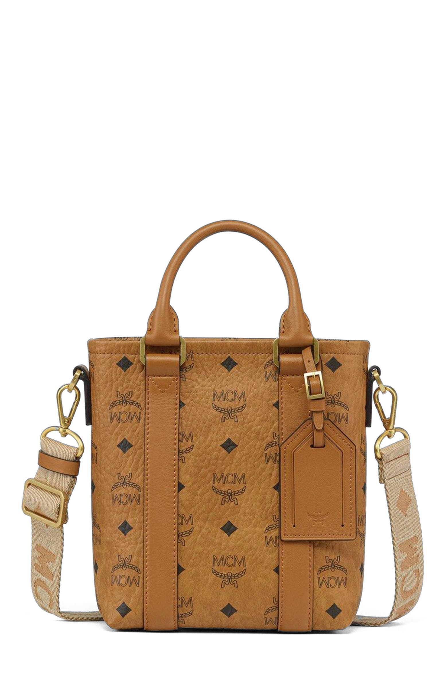 MCM Aren N/S Tote in Visetos, Main, color, 