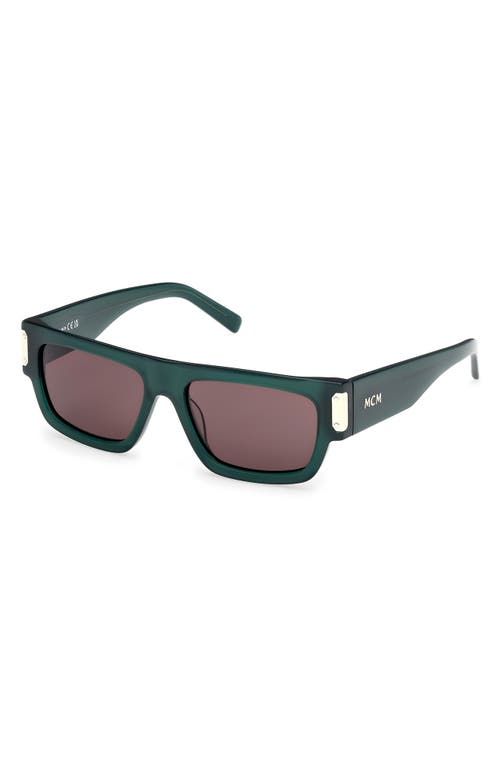 Mcm 54mm Polarized Rectangular Sunglasses In Green