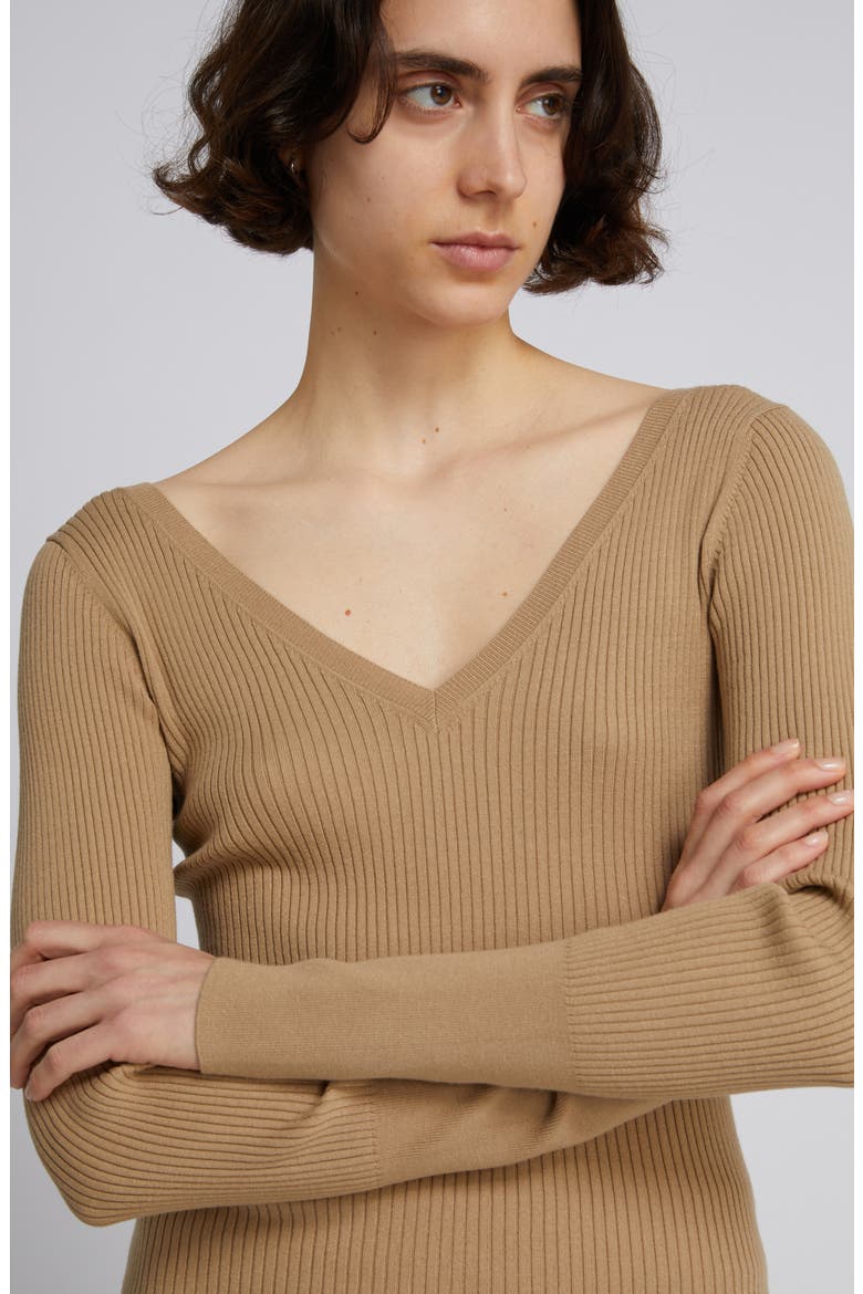 Salice Rib Sweater, Alternate, color, BEIGE