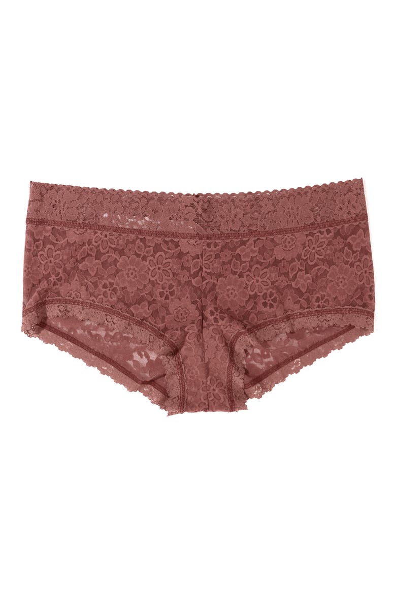 Daily Lace Boyshorts, Main, color, ALLSPICE BROWN