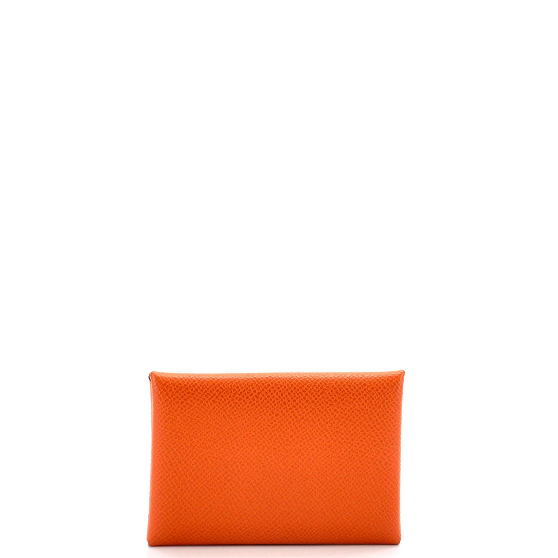 Calvi Duo Card Holder Epsom, Alternate, color, Verso-Orange H/Lime