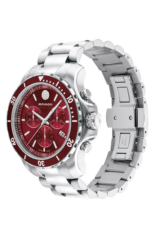 Movado Series 800 Chronograph Bracelet Watch, 42mm In Red