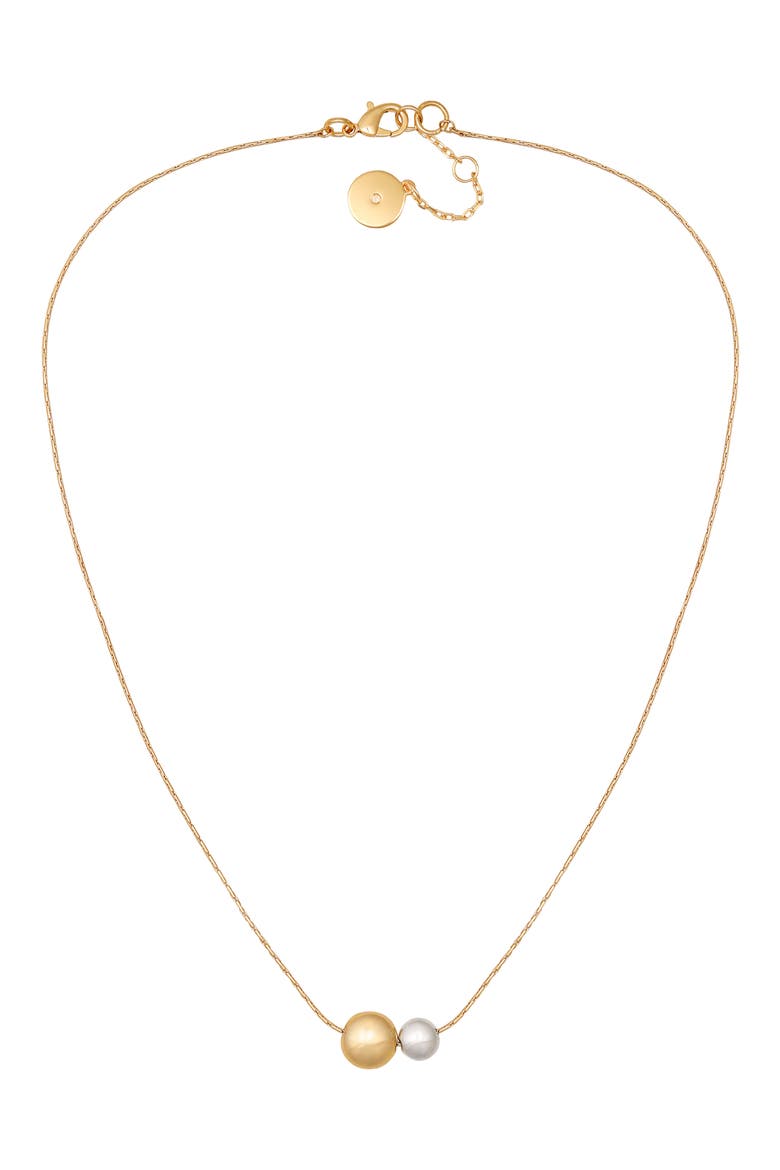 Two-Tone Orb Pendant Necklace, Alternate, color, GOLDTONE