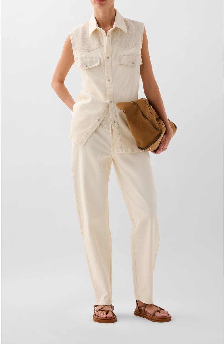 Scalpers White Trize Denim Pant, Alternate, color, Offwhite