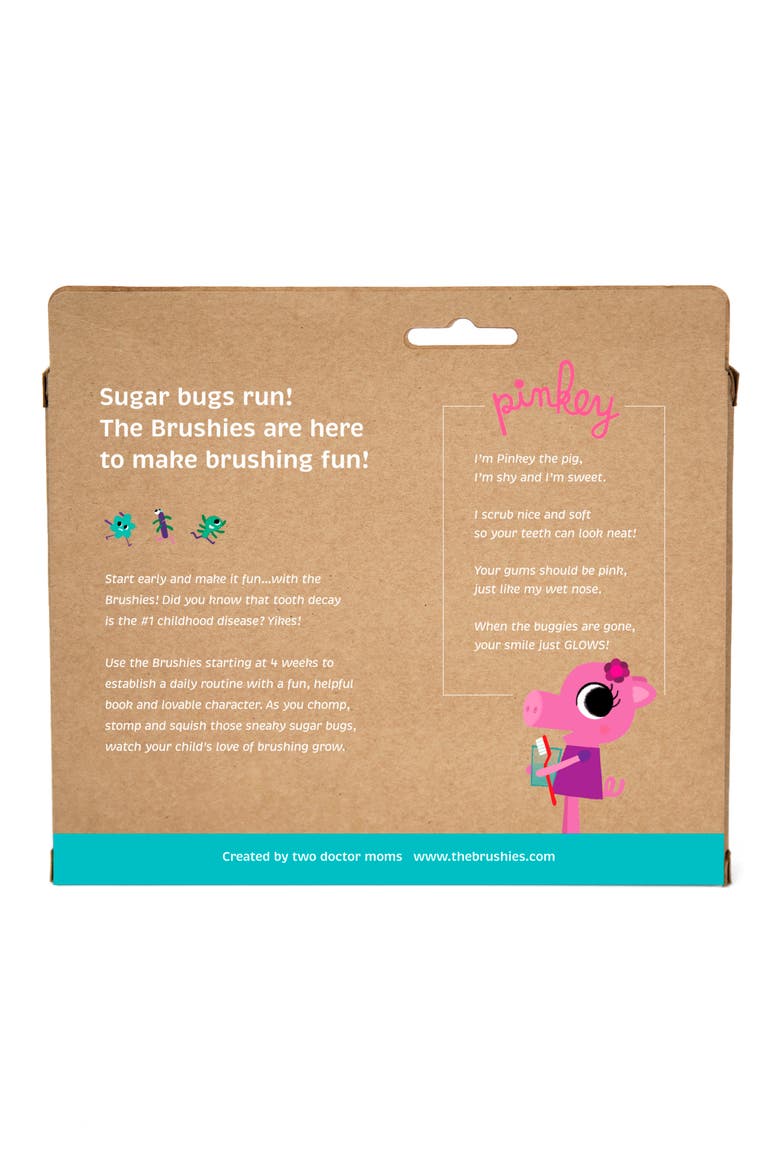 The Brushies Finger Toothbrush & Book Set, Alternate, color, PINK